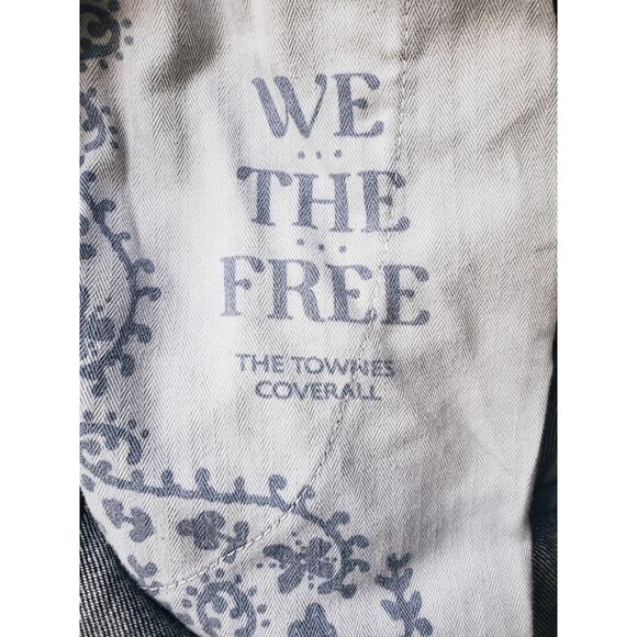 Free People x Care FP Townes Denim Coveralls/Jumpsuit Black Size Large - Picture 10 of 11